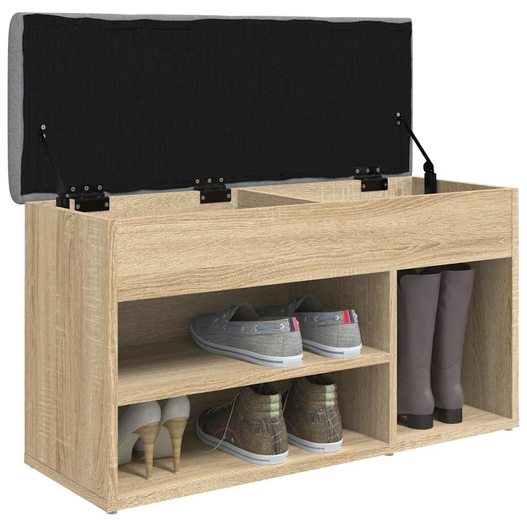 Klupa za cipele boja hrasta 82 x 32 x 45,5 cm konstruirano drvo