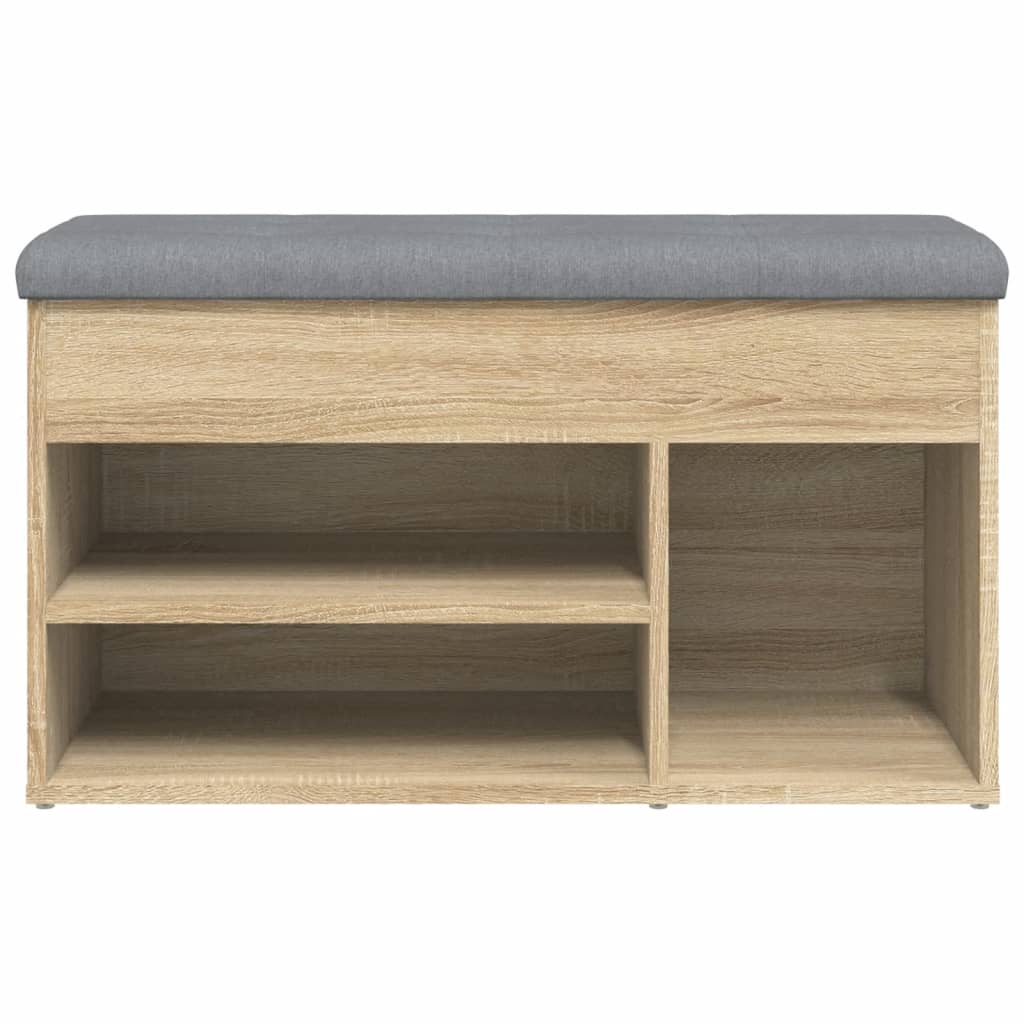 Klupa za cipele boja hrasta 82 x 32 x 45,5 cm konstruirano drvo