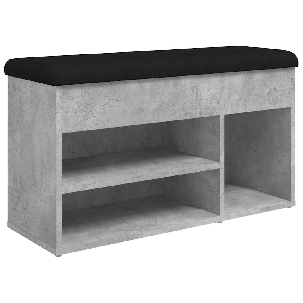 Klupa za cipele boja betona 82 x 32 x 45,5 cm konstruirano drvo