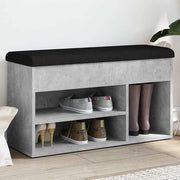 Klupa za cipele boja betona 82 x 32 x 45,5 cm konstruirano drvo