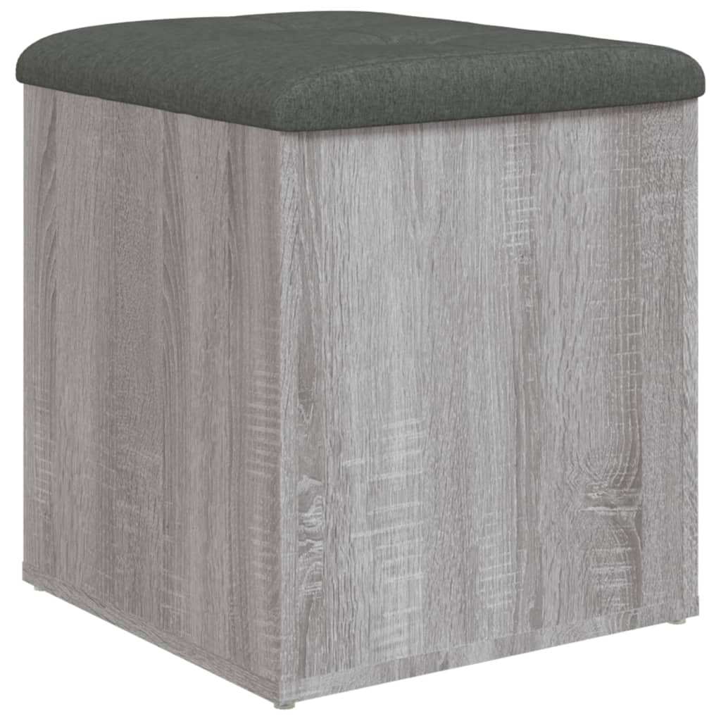 Klupa za cipele siva boja hrasta 42x42x45 cm konstruirano drvo