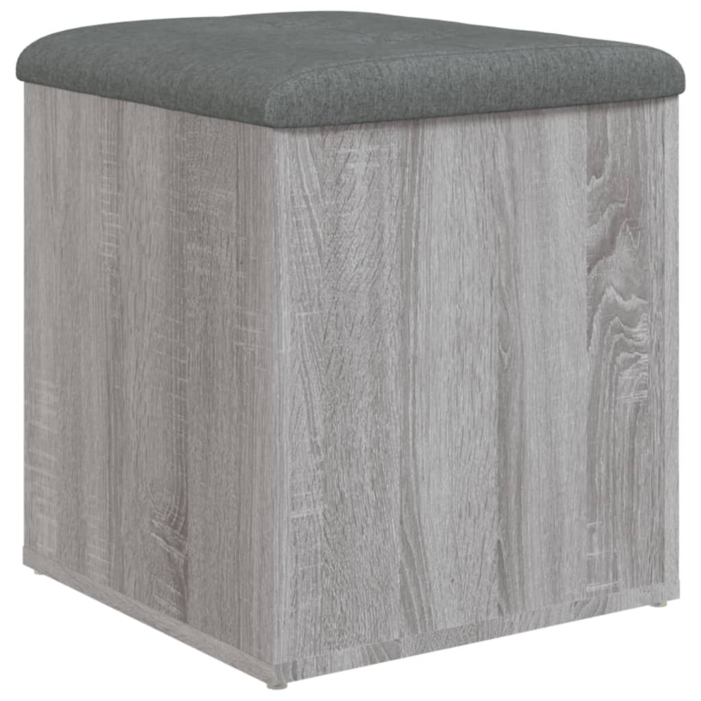 Klupa za cipele siva boja hrasta 42x42x45 cm konstruirano drvo