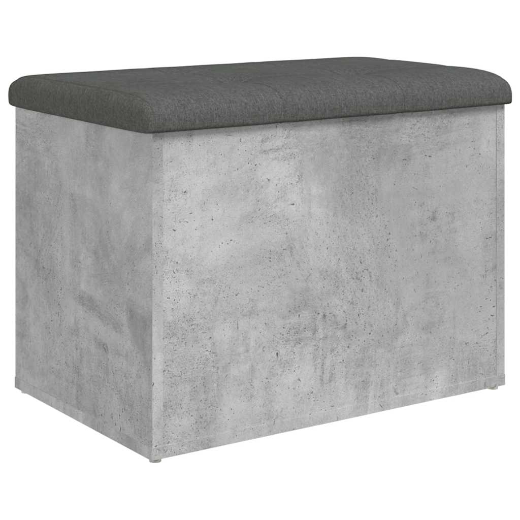 Klupa za pohranu siva boja betona 62x42x45 cm konstruirano drvo