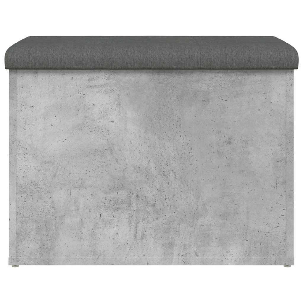Klupa za pohranu siva boja betona 62x42x45 cm konstruirano drvo
