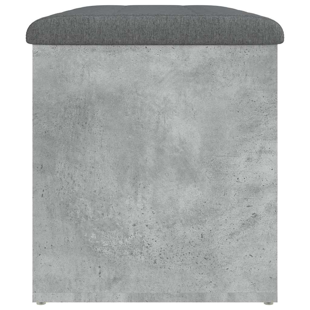 Klupa za pohranu siva boja betona 82x42x45 cm konstruirano drvo