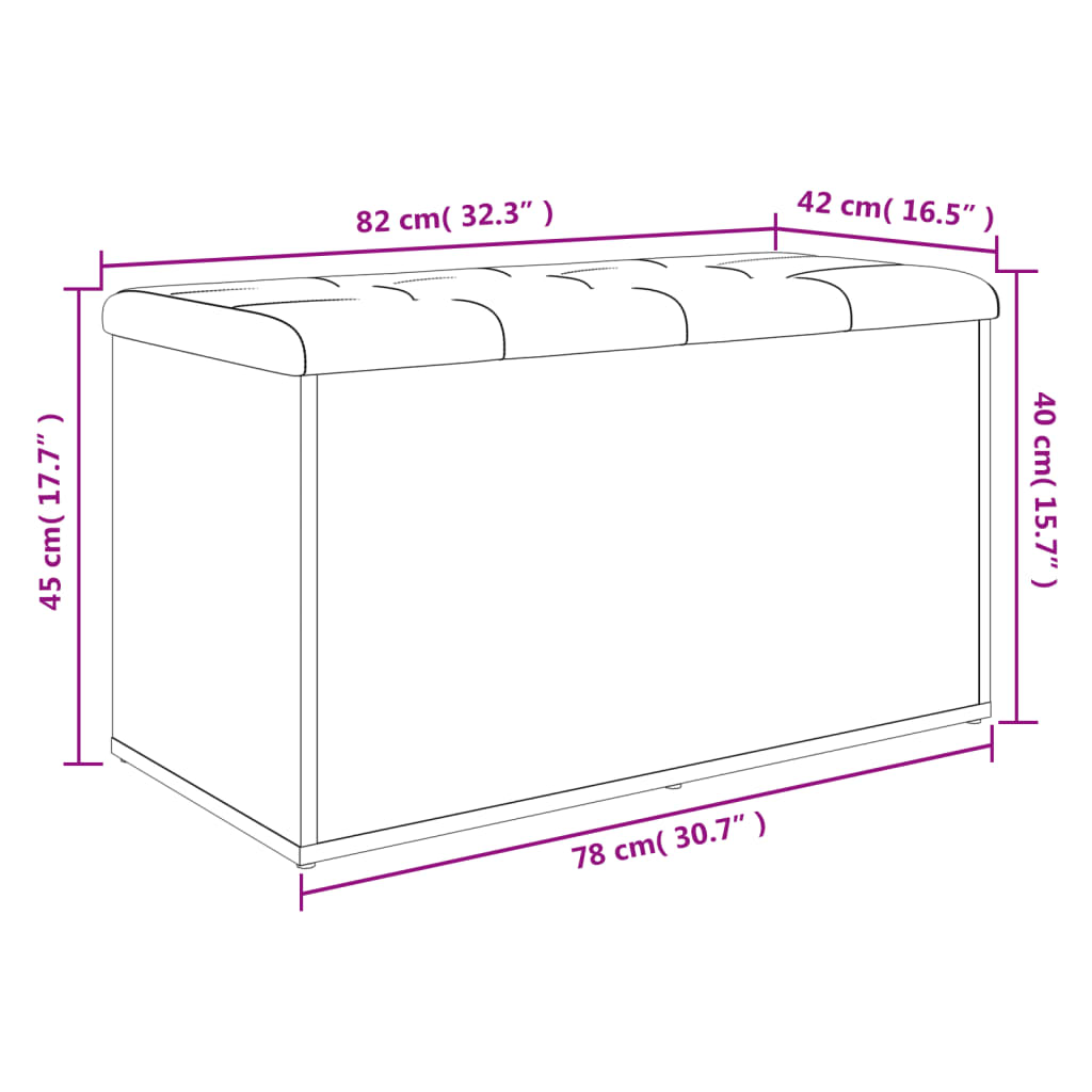 Klupa za cipele siva boja hrasta 82x42x45 cm konstruirano drvo