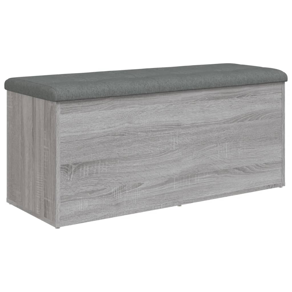 Klupa za cipele siva boja hrasta 102x42x45 cm konstruirano drvo