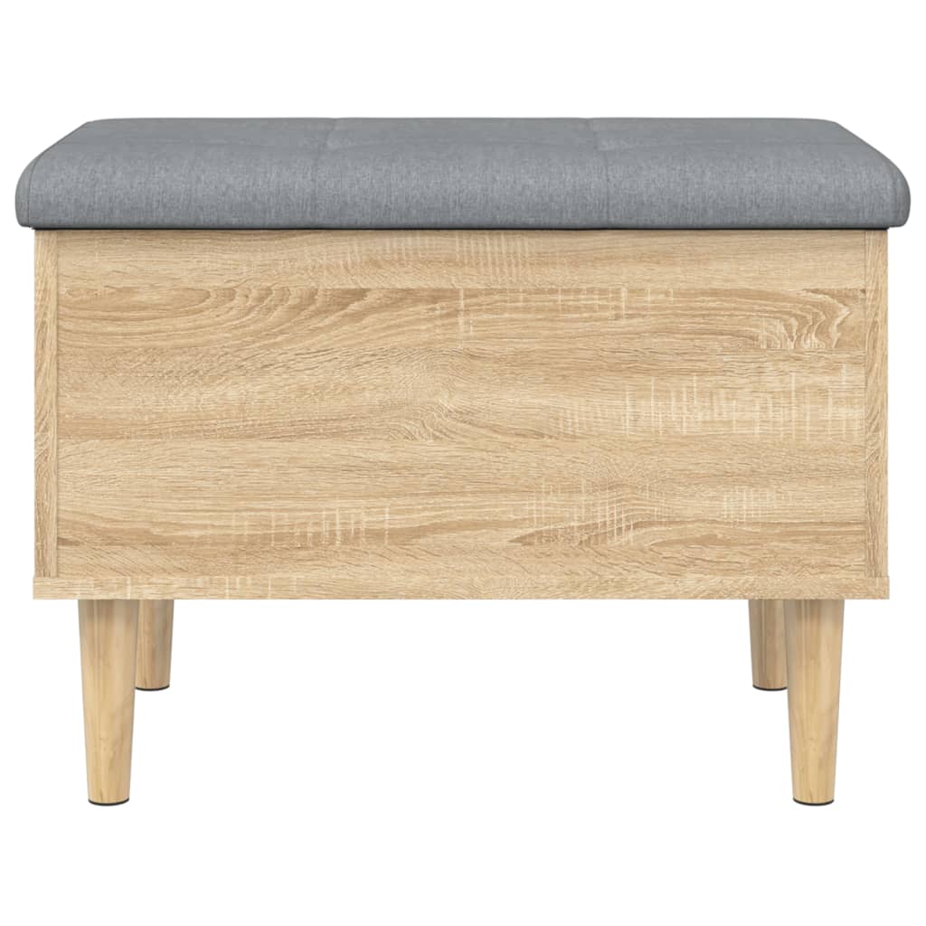 Klupa za pohranu boja hrasta 62x42x46 cm od konstruiranog drva