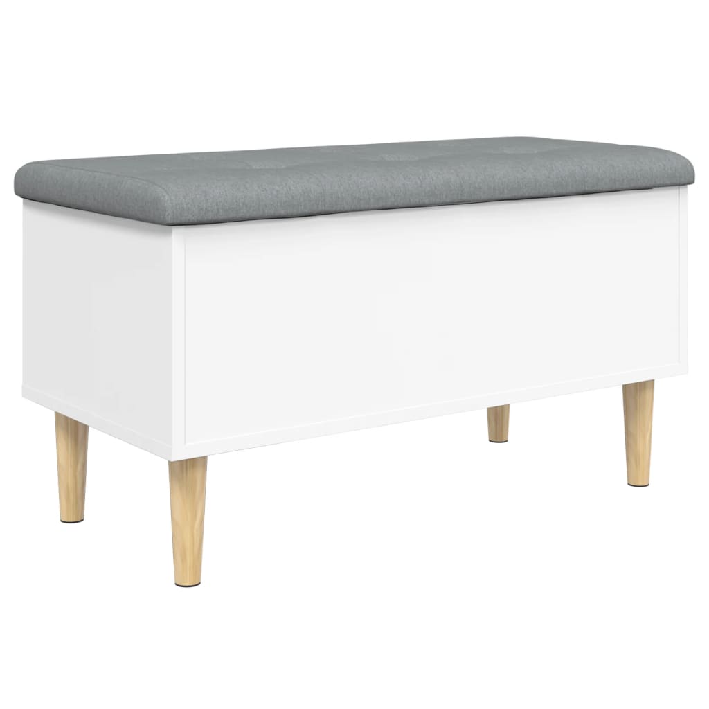 Klupa za pohranu bijela 82x42x46 cm od konstruiranog drva