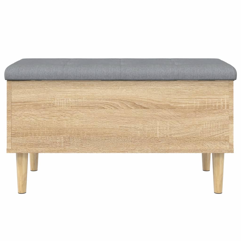 Klupa za pohranu boja hrasta 82x42x46 cm od konstruiranog drva