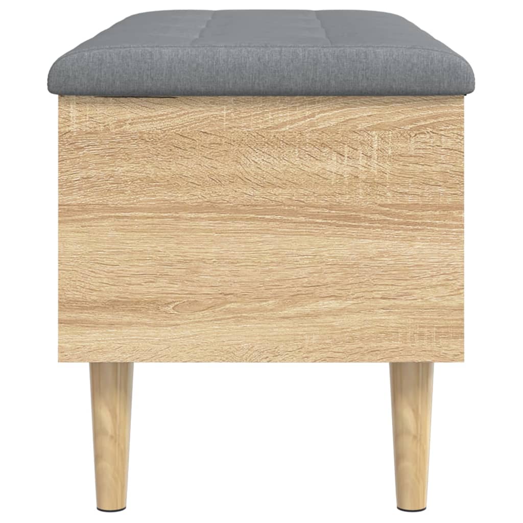 Klupa za pohranu boja hrasta 82x42x46 cm od konstruiranog drva