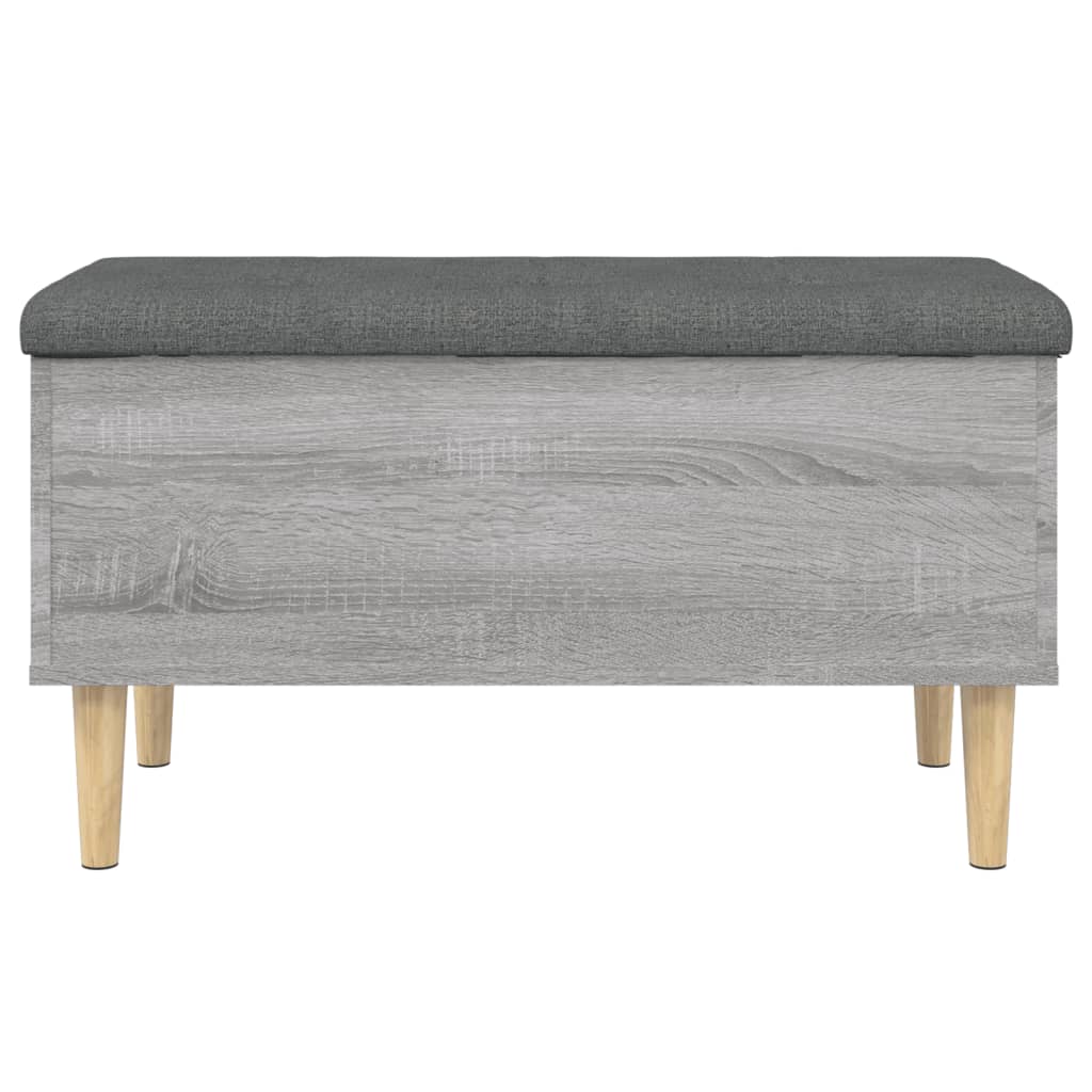 Klupa za pohranu siva boja hrasta 82x42x46 cm konstruirano drvo