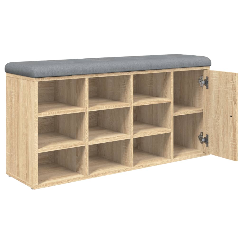 Klupa za cipele boja hrasta 102 x 32 x 50 cm konstruirano drvo