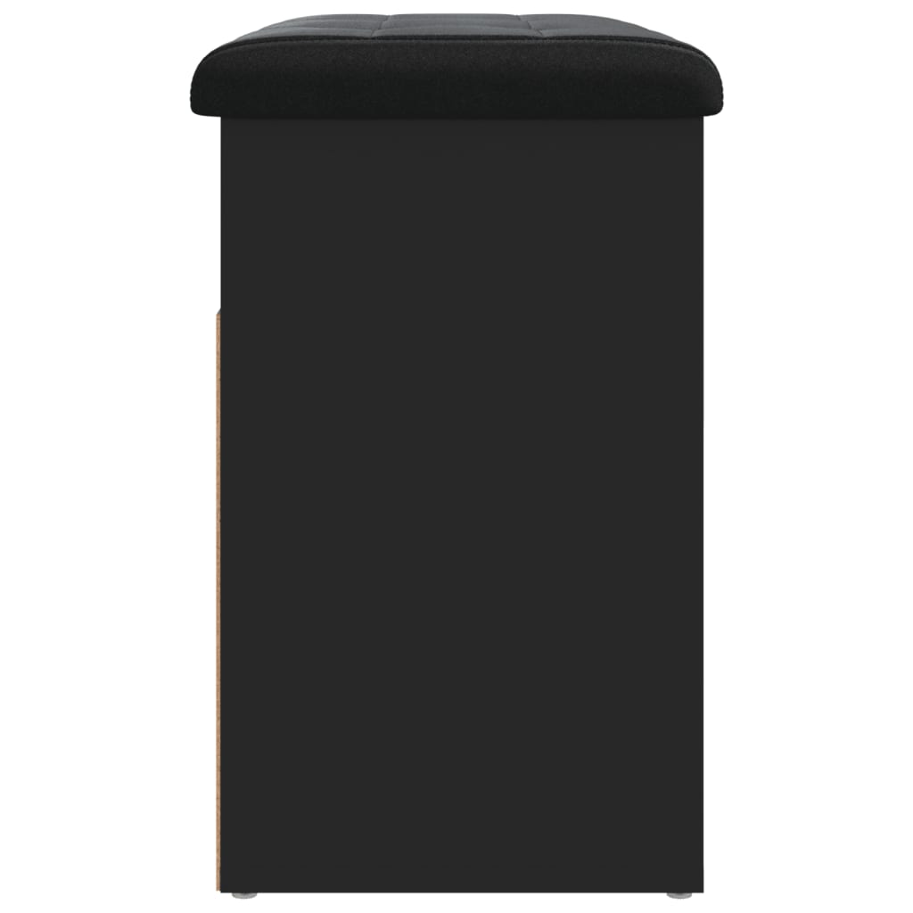 Klupa za cipele crna 62x32x50 cm od konstruiranog drva