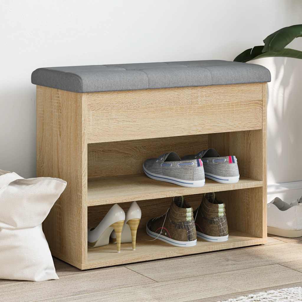 Klupa za cipele boja hrasta 62x32x50 cm konstruirano drvo