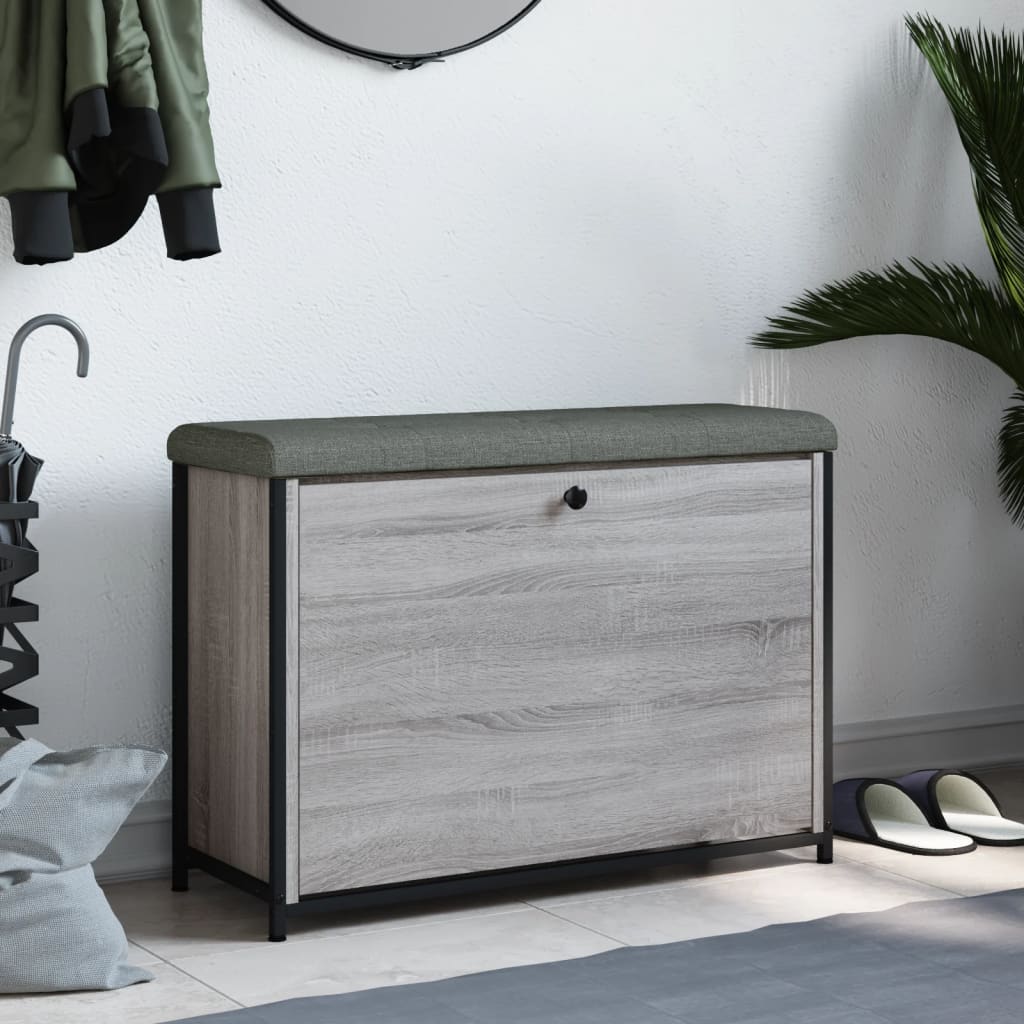 Klupa za cipele s preklopnom ladicom boja hrasta 82x32x56 cm