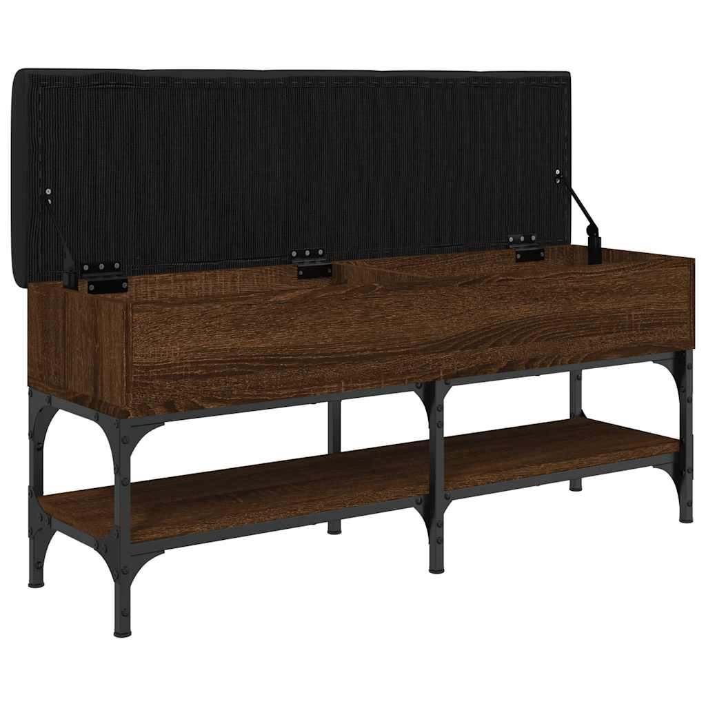 Klupa za cipele smeđa boja hrasta 102x32x45cm konstruirano drvo