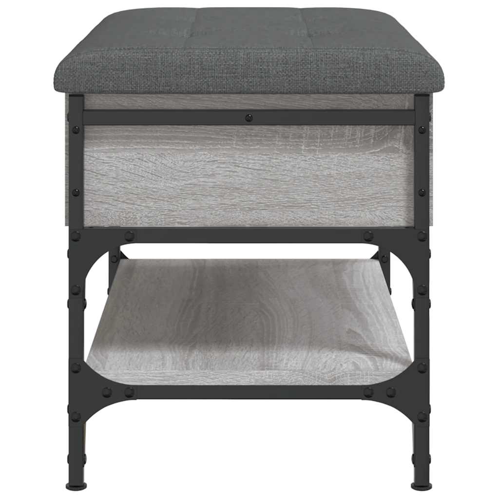 Klupa za cipele siva boja hrasta 62x42x45 cm konstruirano drvo