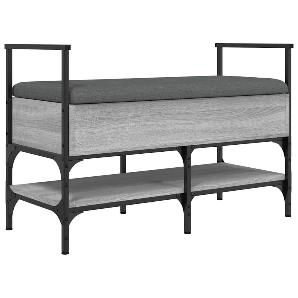 Klupa za cipele siva boja hrasta 85,5x42x57,5 cm drvena