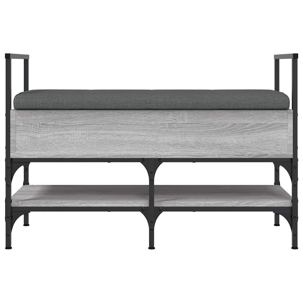 Klupa za cipele siva boja hrasta 85,5x42x57,5 cm drvena