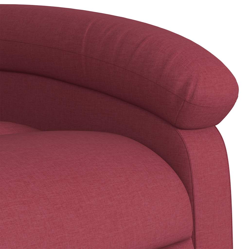 Električni naslonjač na podizanje od tkanine boja vina