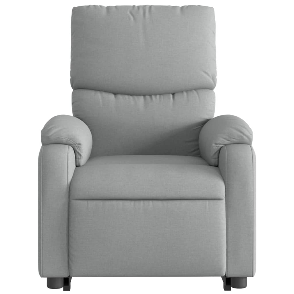 Električni masažni naslonjač na podizanje tkanina svjetlosivi