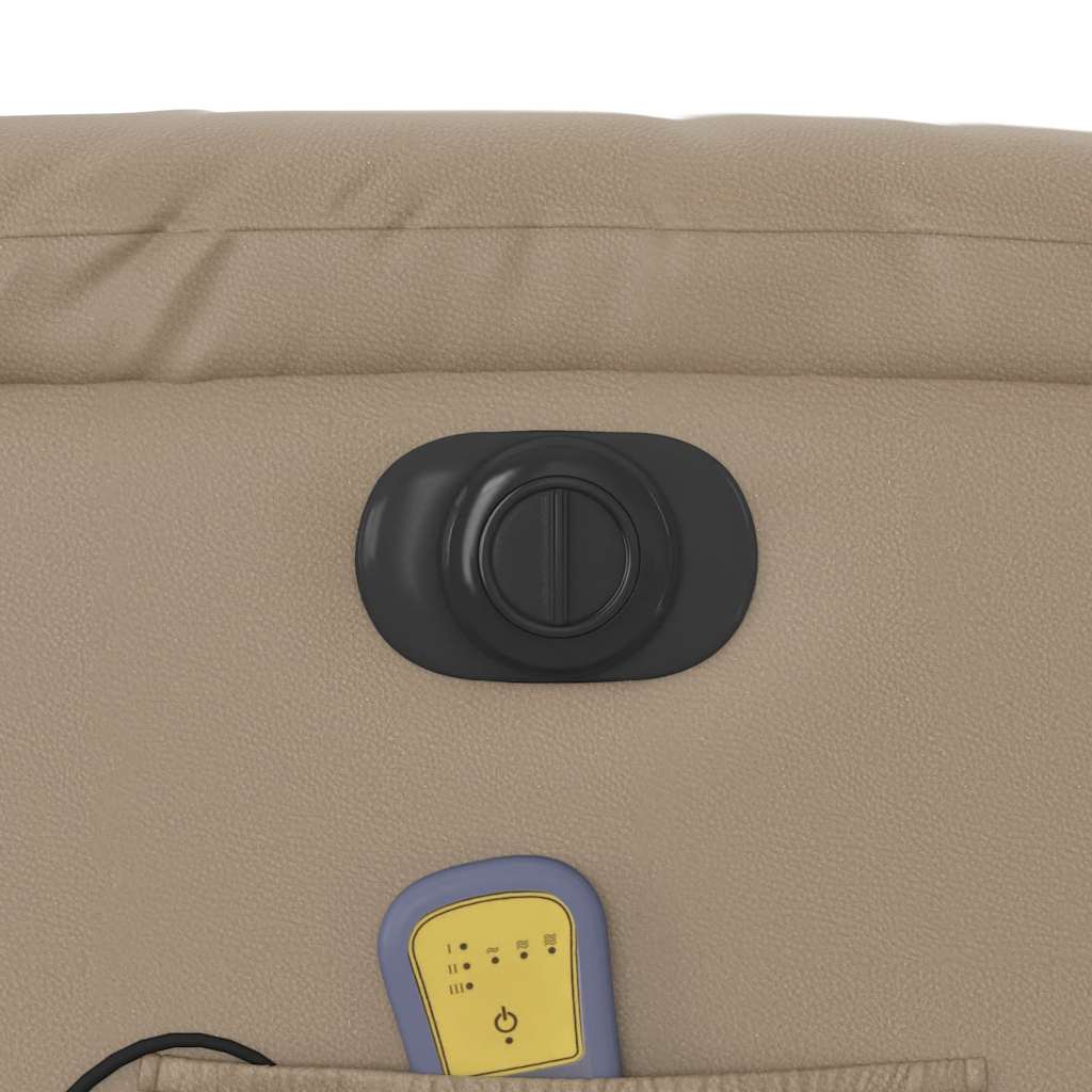 Električni masažni naslonjač na podizanje boja cappuccina