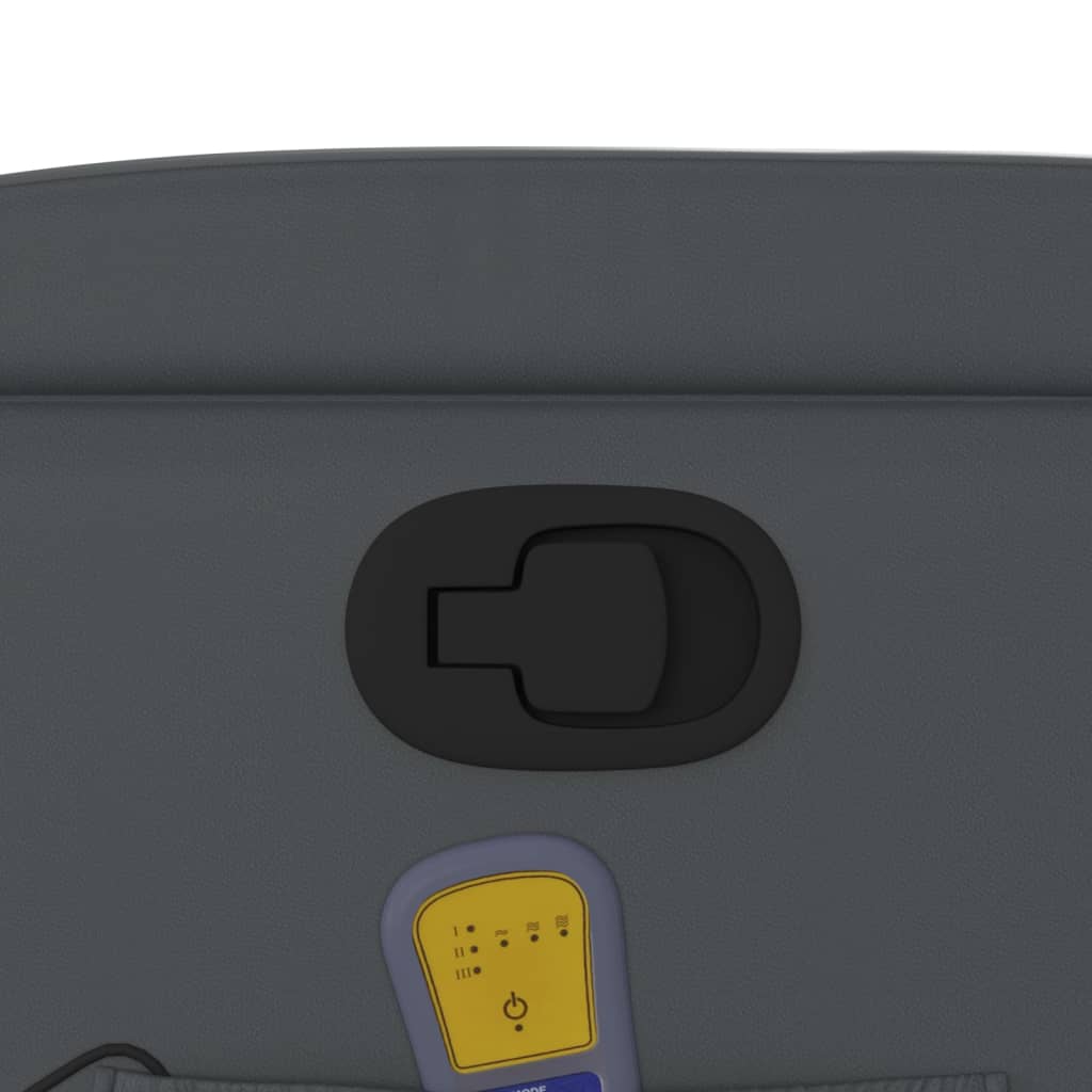 Masažna fotelja za odmor, siva, umjetna koža