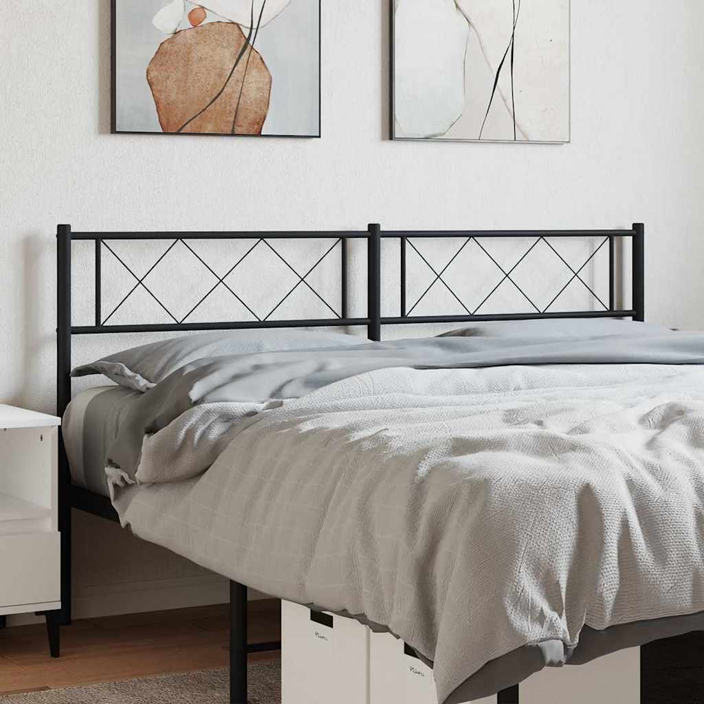 Metalno zamjensko uzglavlje crno 150 cm