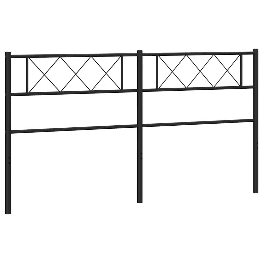 Metalno zamjensko uzglavlje crno 200 cm