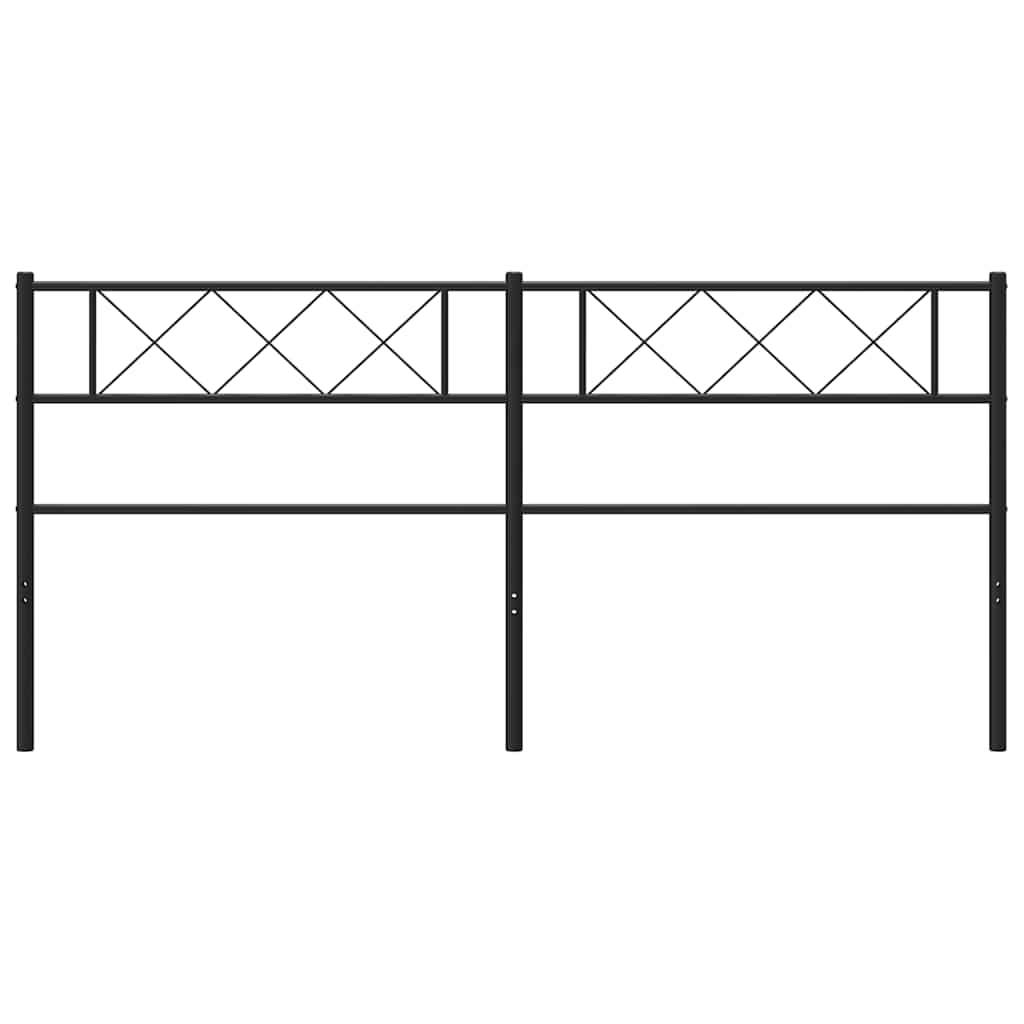 Metalno zamjensko uzglavlje crno 200 cm