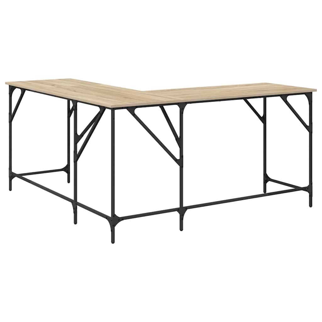 Radni stol boja hrasta sonome 149x149x75 cm konstruirano drvo