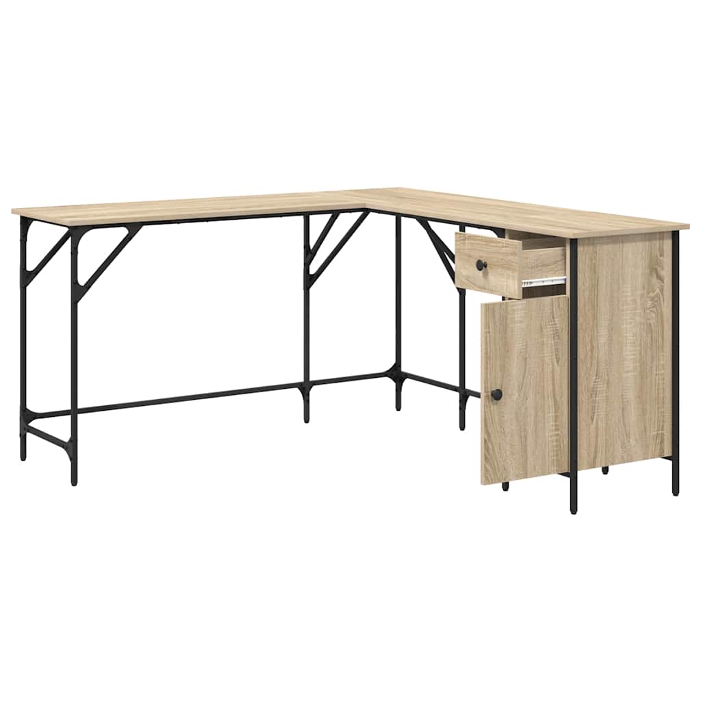 Radni stol boja hrasta sonome 141x141x75 cm konstruirano drvo