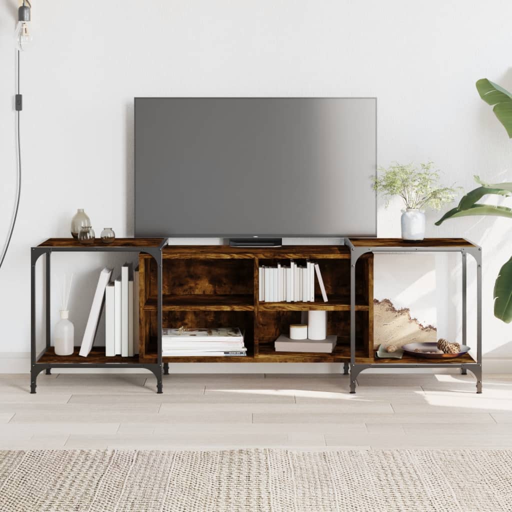 TV ormarić boja dimljenog hrasta 153x37x50 cm konstruirano drvo