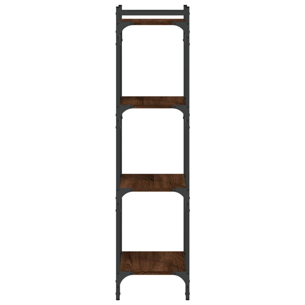 Regal za knjige 4 razine smeđa boja hrasta 40x30x120 cm drveni