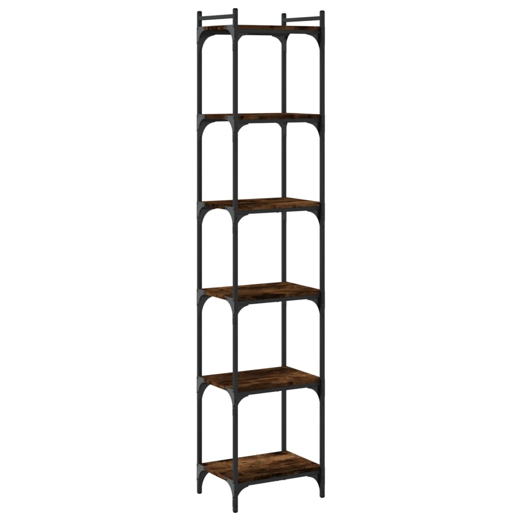 Regal za knjige sa 6 razina boja hrasta 40 x 30 x 188 cm drveni