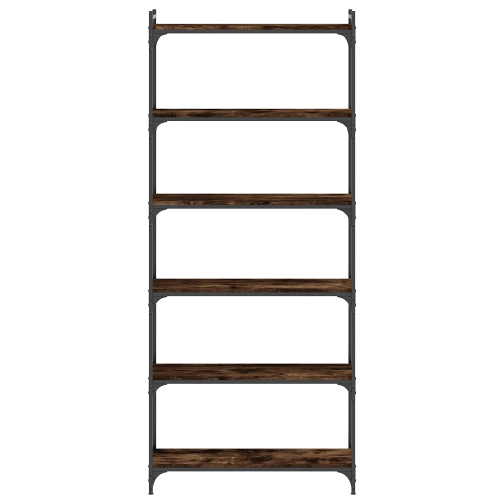 Regal za knjige sa 6 razina boja hrasta 80 x 30 x 188 cm drveni