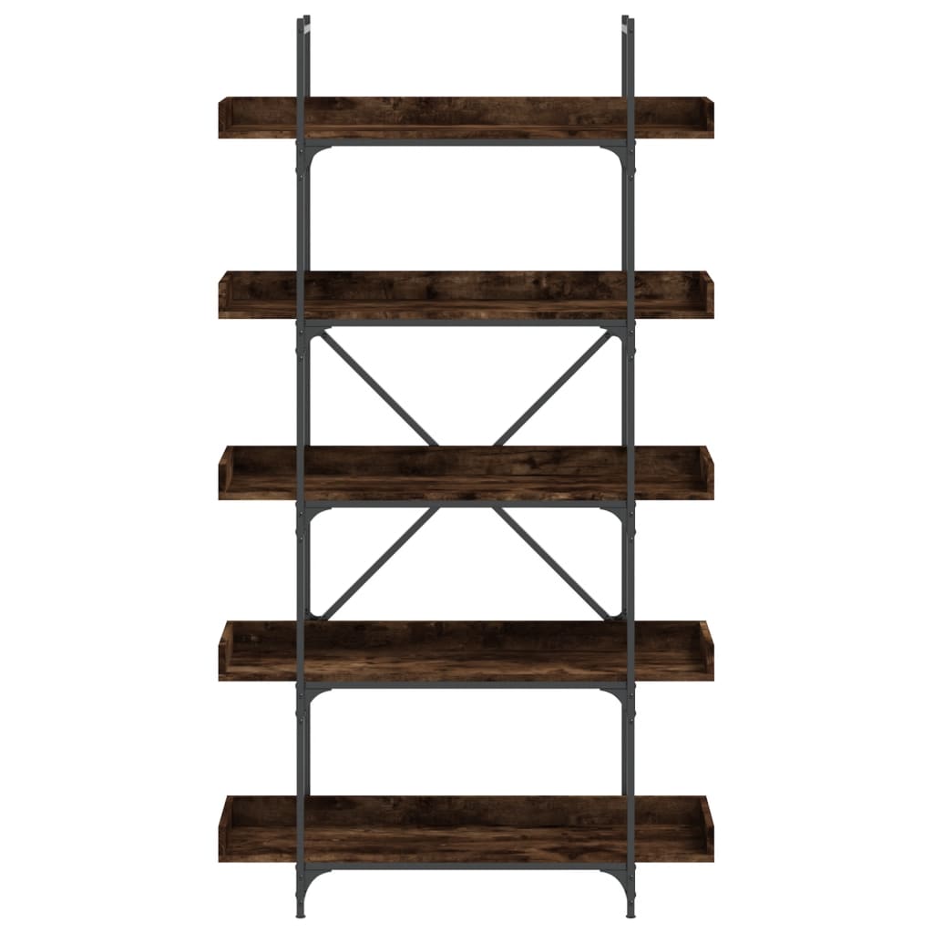 Regal za knjige s 5 razina boja hrasta 100x33x180,5 cm drveni