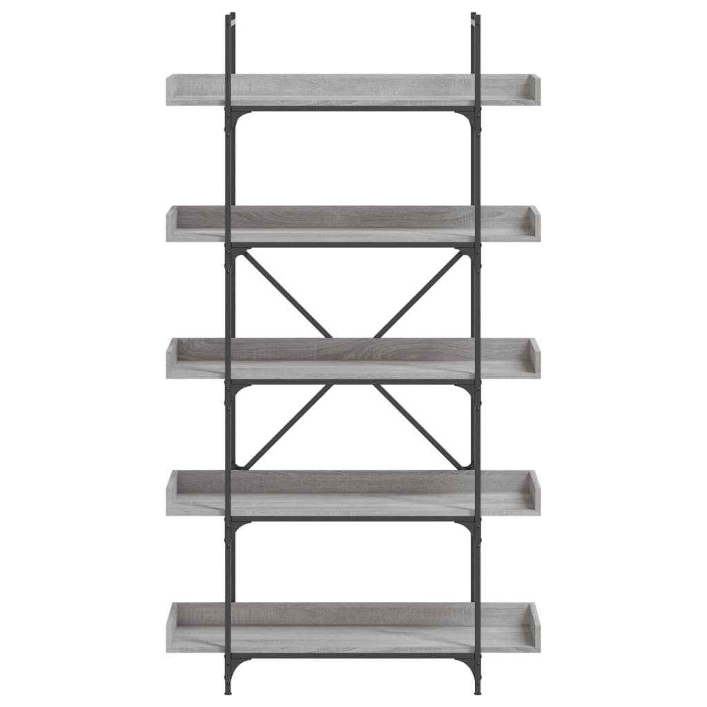 Regal za knjige s 5 razina boja hrasta 100x33x180,5 cm drveni