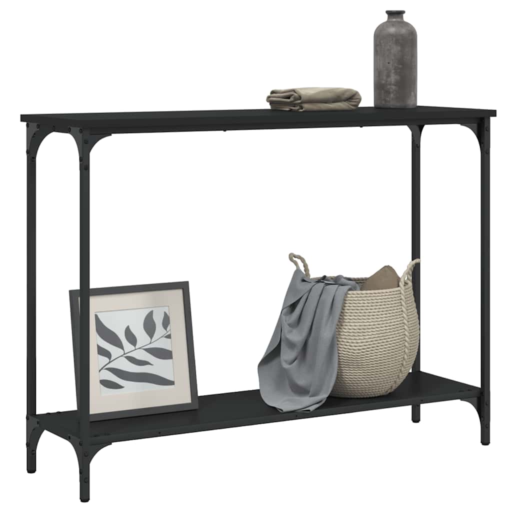 Konzolni stol crni 101 x 30,5 x 75 cm od konstruiranog drva