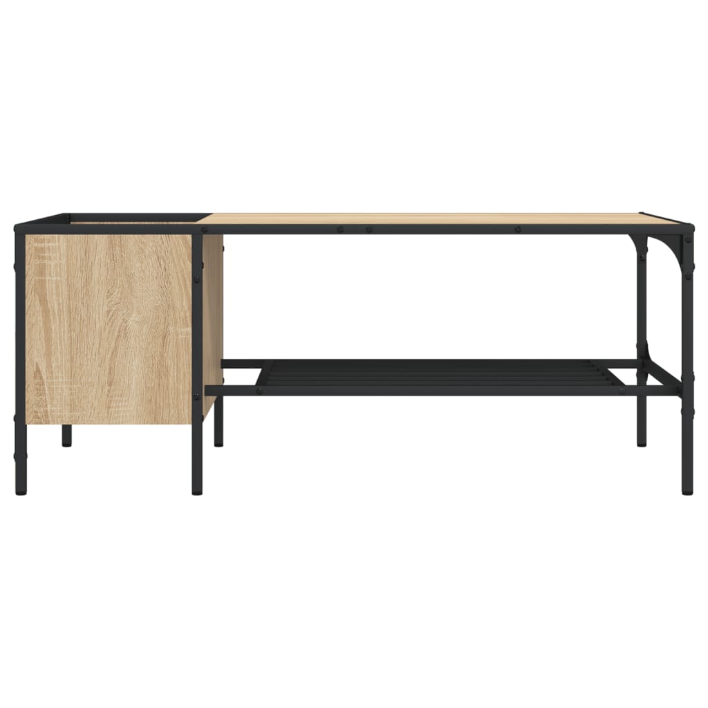 Stolić za kavu sa stalkom boja hrasta 100x51x40 cm