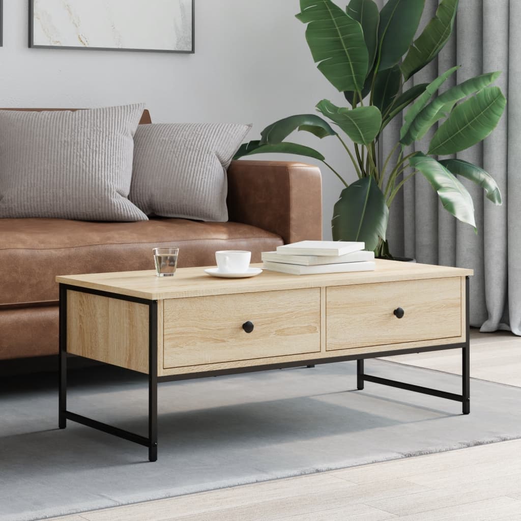 Stolić za kavu boja hrasta 101x49x39,5 cm konstruirano drvo