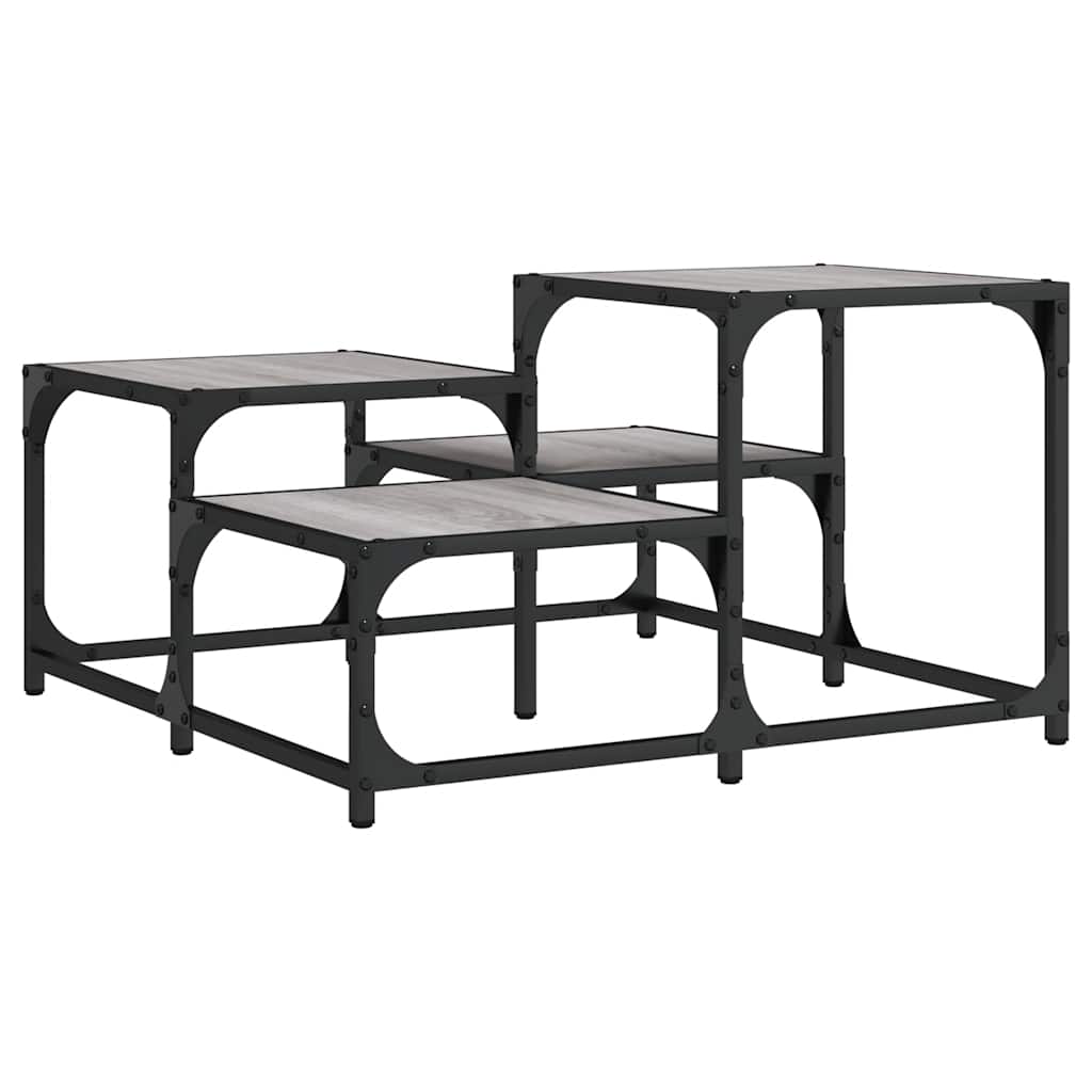 Stolić za kavu boja sivog hrasta 68x68x40 cm konstruirano drvo