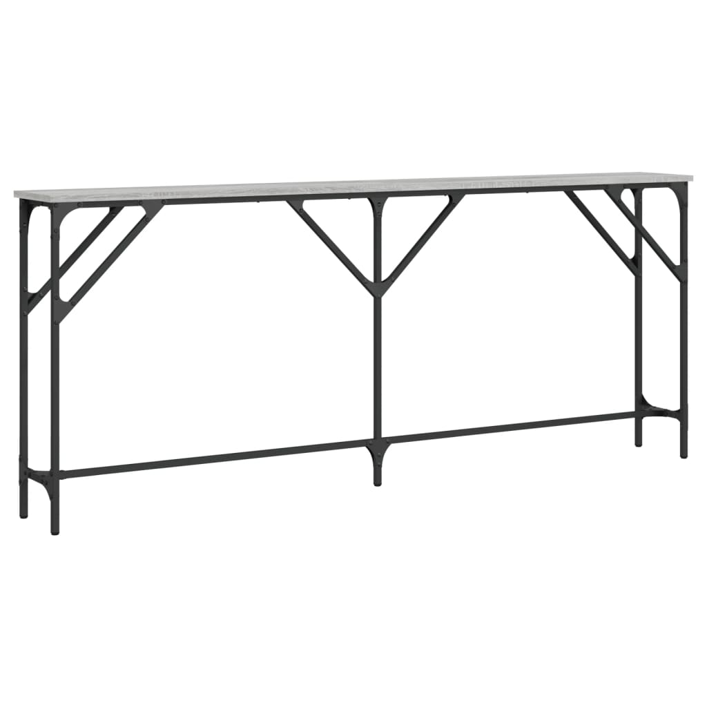 Konzolni stol siva boja hrasta 180x23x75 cm konstruirano drvo