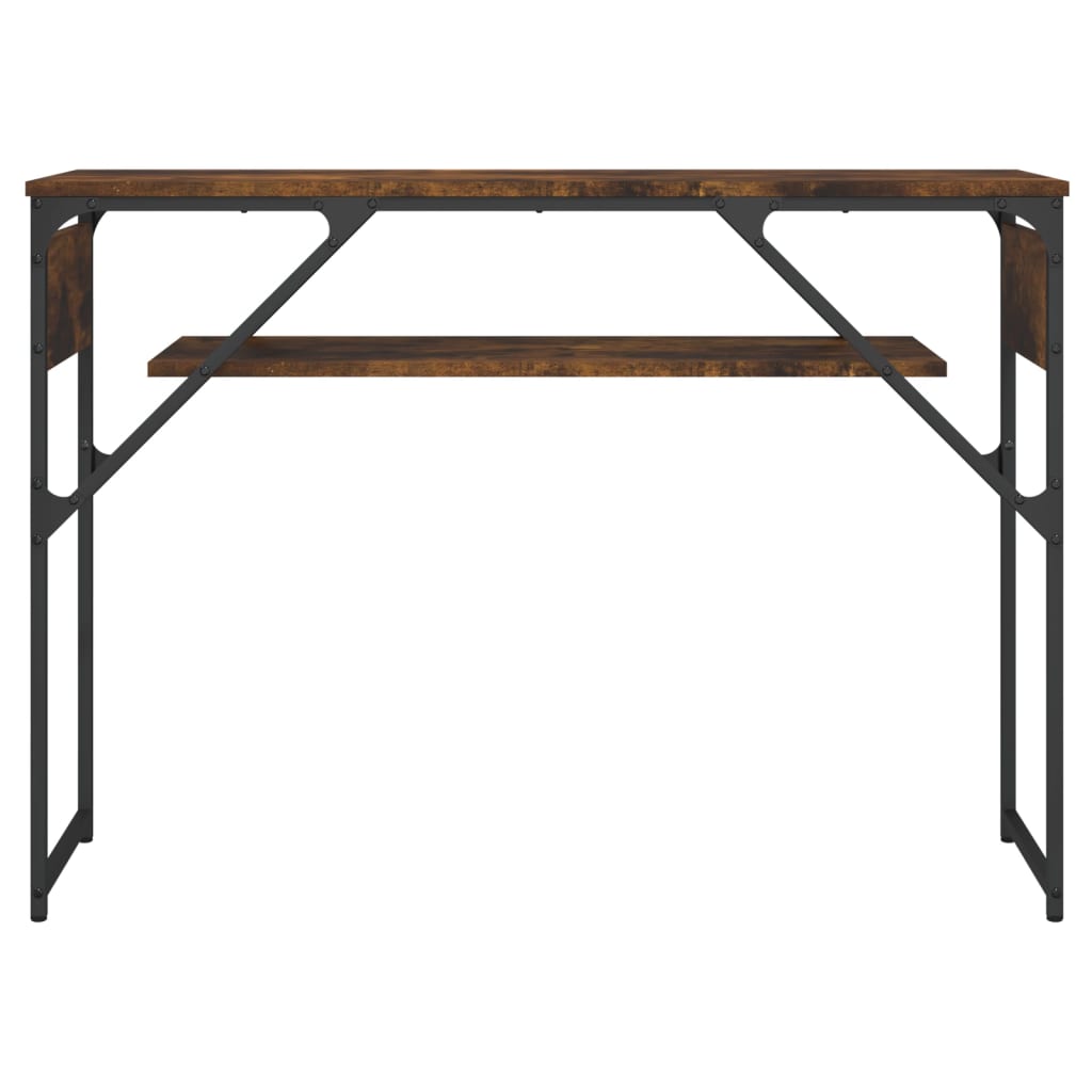 Konzolni stol s policama boja hrasta 105x30x75 cm