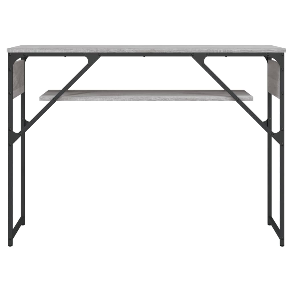 Konzolni stol s policama siva boja hrasta 105x30x75 cm