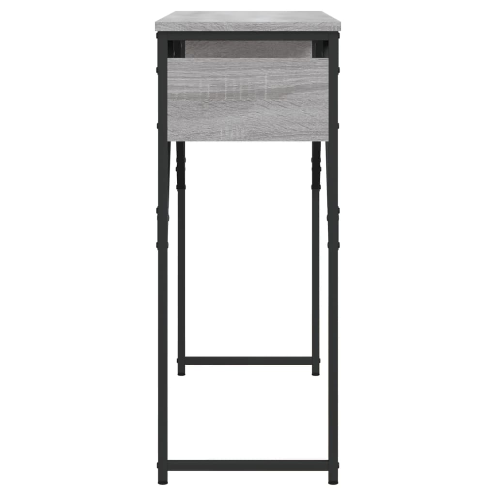 Konzolni stol s policama siva boja hrasta 105x30x75 cm