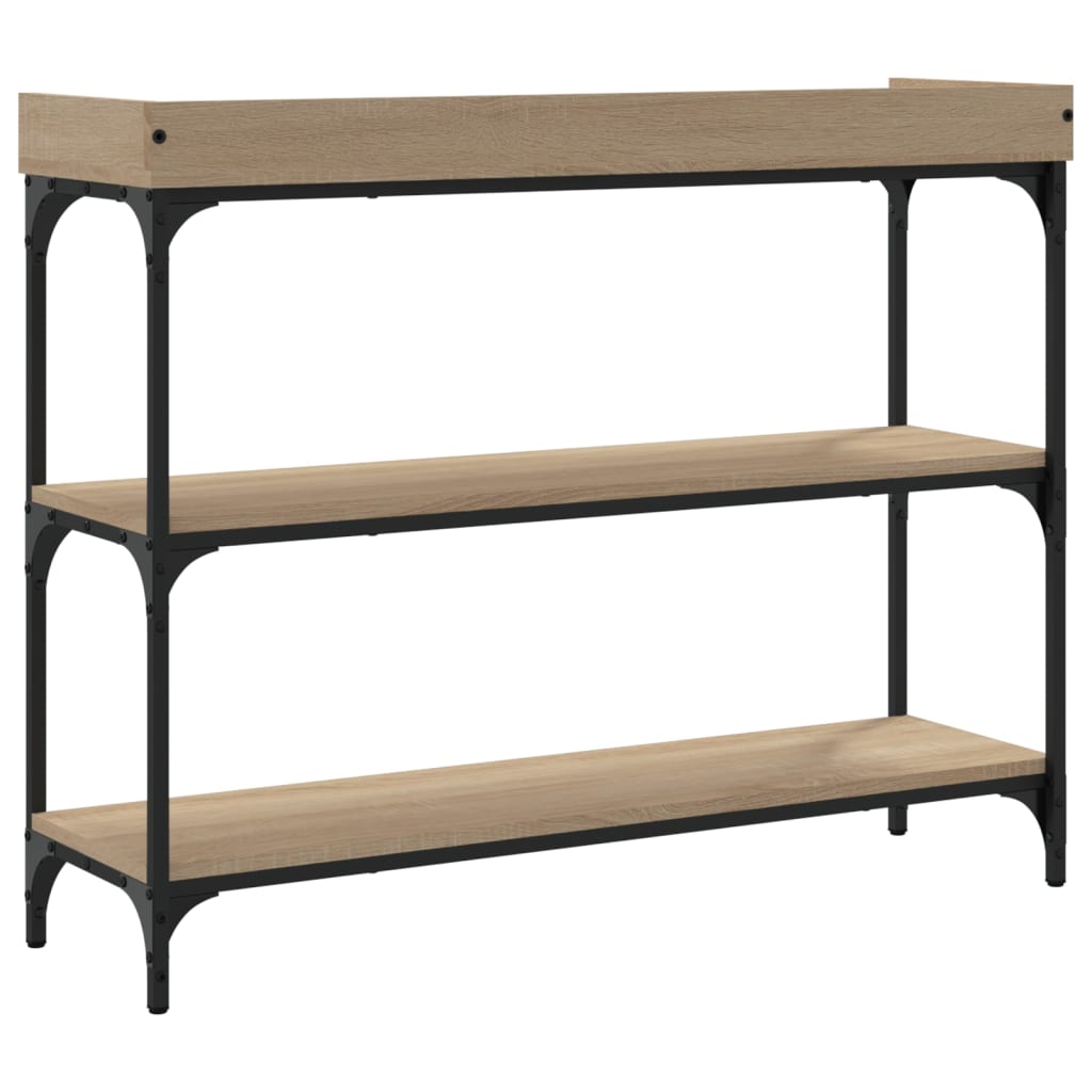 Konzolni stol s policama boja hrasta sonome 100 x 30 x 80 cm