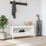 Klupa za hodnik bijela 100x28x45 cm masivno drvo bor