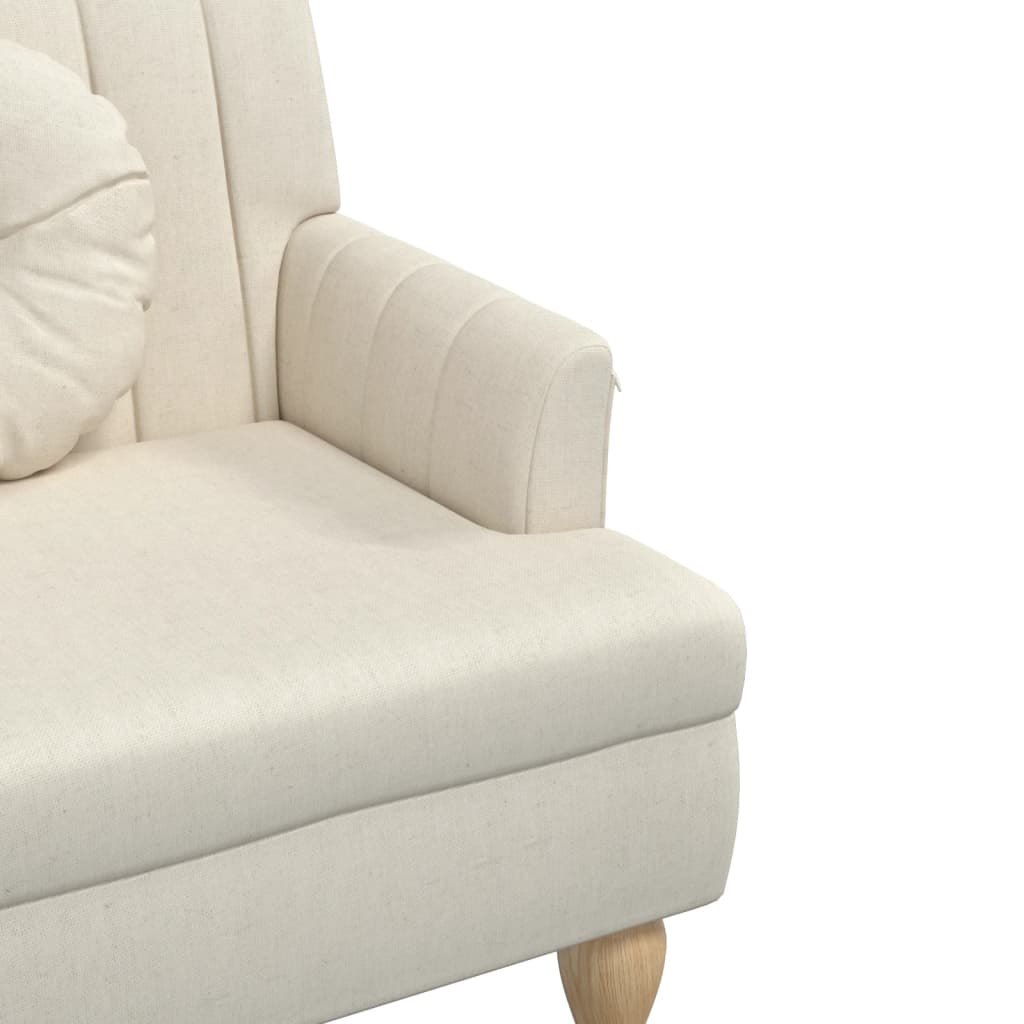 Klupa s jastucima 113 x 64,5 x 75,5 cm platnena